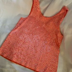 J Crew sequined silk shell